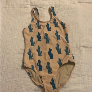 Pink cactus one piece swimsuit